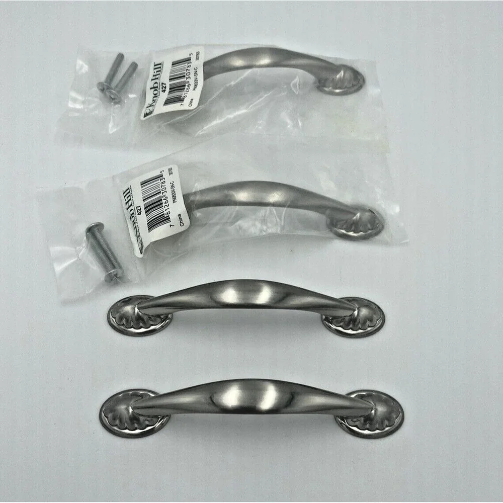 4 Brushed Nickel Cabinet Handles Drawer Pulls Hardware 3